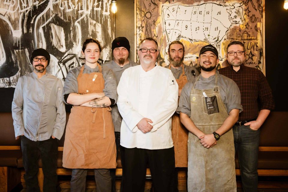Hoosier Proper kitchen team portrait