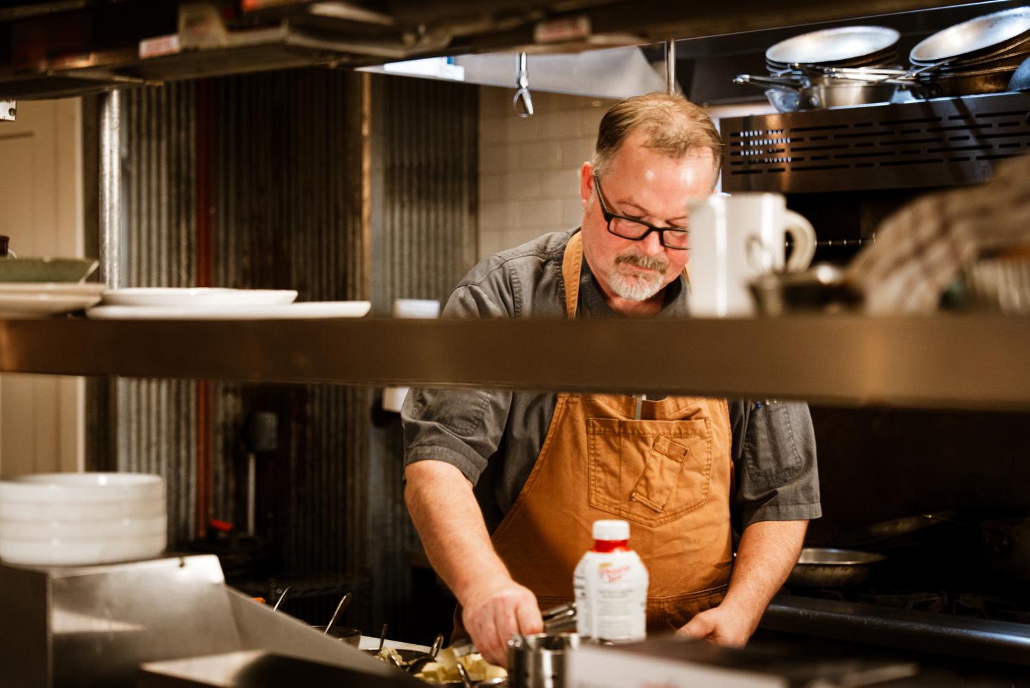 Chef at work on the line